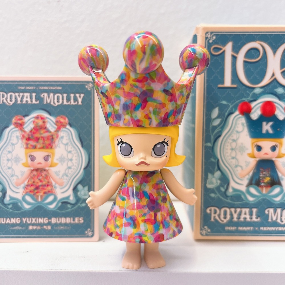 Pop Mart x Kennyswork Mega Royal Molly 100% Huang YuXing-Bubbles Mini Figure